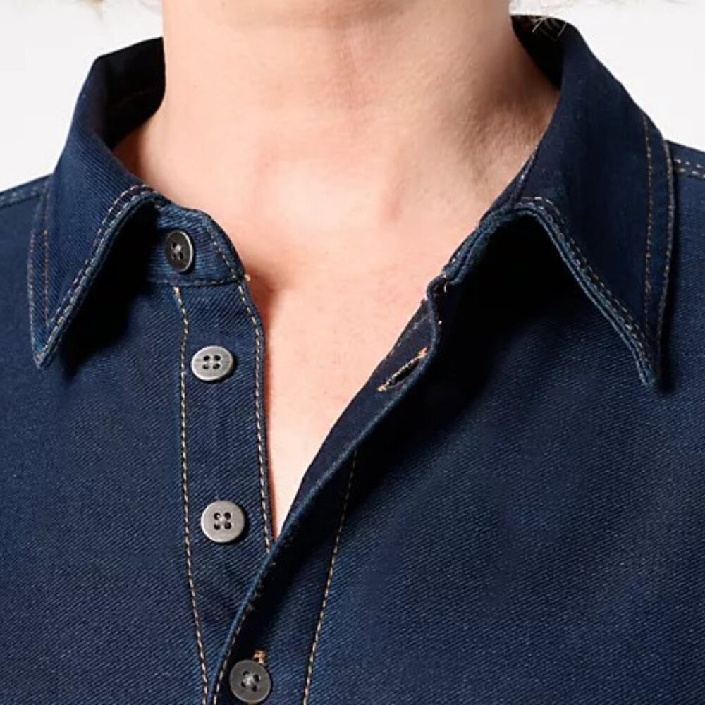 Peace Love World Denim Regular Knit Long Sleeve Dark Wash X-Small Pockets - Picture 6 of 9